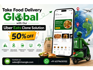 Take Food Delivery Global with Our Uber Eats Clone Solution - 50 % off