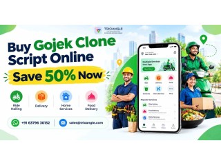 Buy Gojek Clone Script Online  Save 50% Today