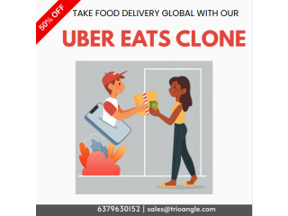 Take Food Delivery Global with Our Uber Eats Clone Solution- 50 % off